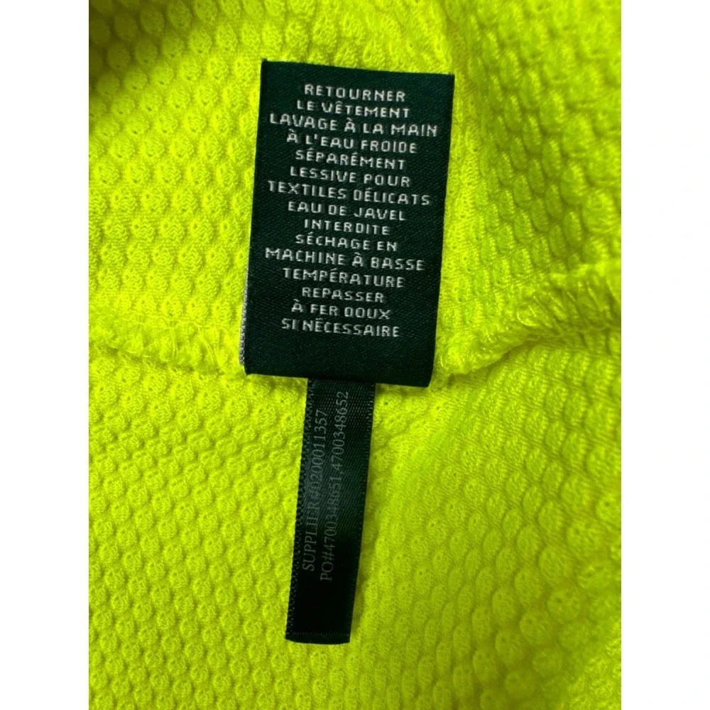 Lauren Ralph Lauren Women's Neon Quarter Zip Up Pullover Athletic‎ Shirt Medium - Picture 6 of 7